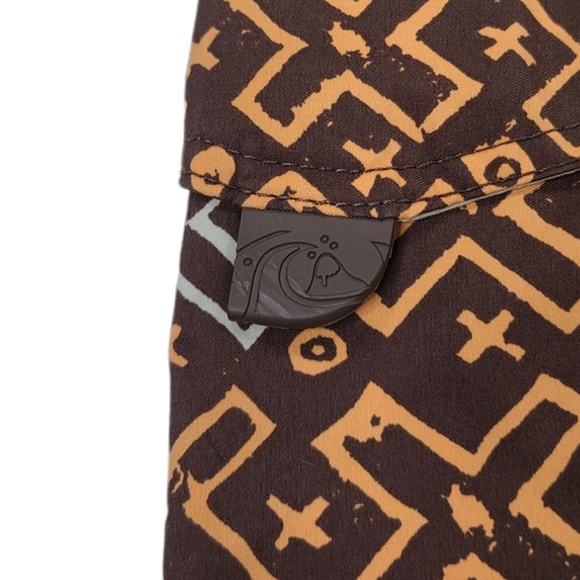 Quiksilver Edition X Print Board Shorts Swim Trunks Brown Men's Size 38 - Picture 8 of 12